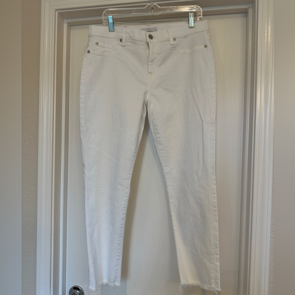 7 For All Mankind White Roxanne Ankle Jeans